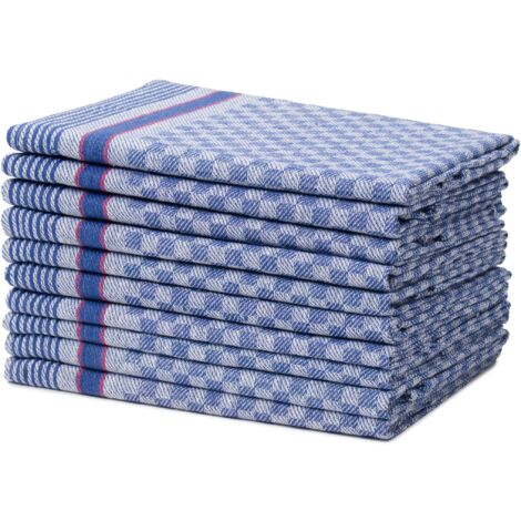 Amago 10 Strofinacci, 100% Cotone, 50 x 100 cm - Blu