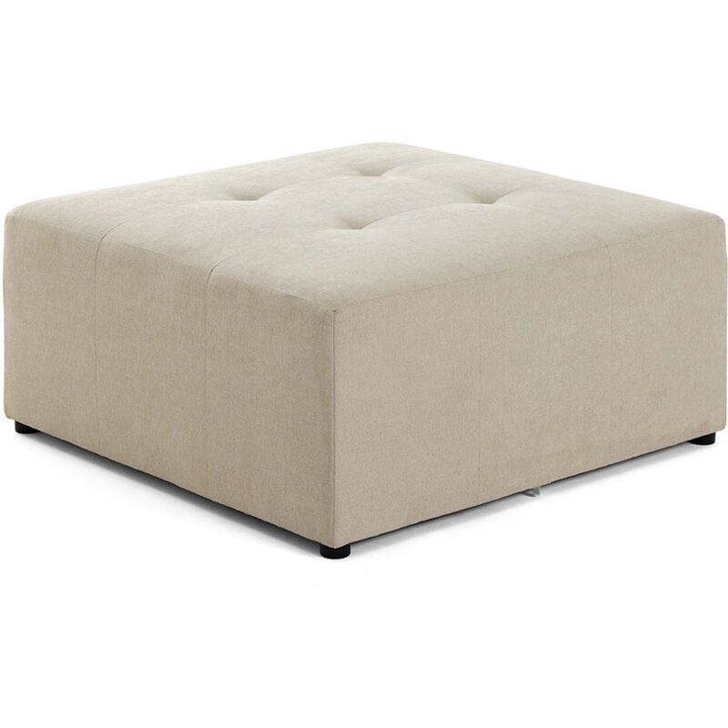 Lisa Design - Amalfi - pouf modulable - en tissu - beige