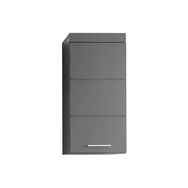 Meuble haut de salle de bain amanda - 1 porte - Gris Trendteam