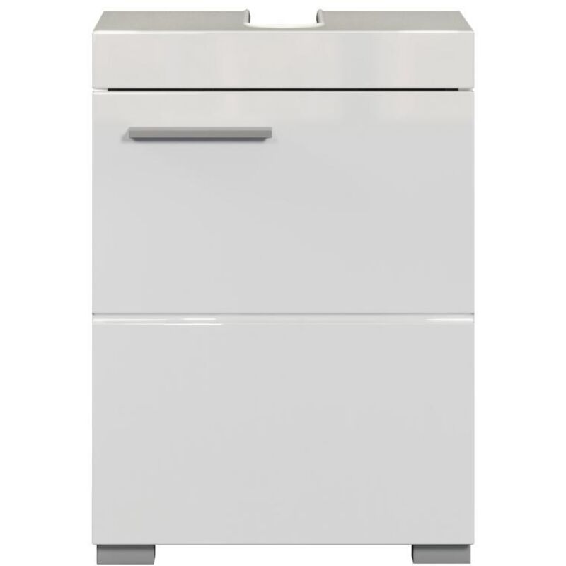 Ebuy24 Amandamandobea Waschbeckenunterschrank Weiß Hochglanz, Weiß.