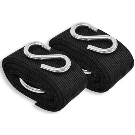 AMANKA hammock Hanging Straps Kimba incl 2 tree polyester belts resistant to UV rays 3,2 m long 5 cm wide and 2 steel S hooks support up to 250Kg