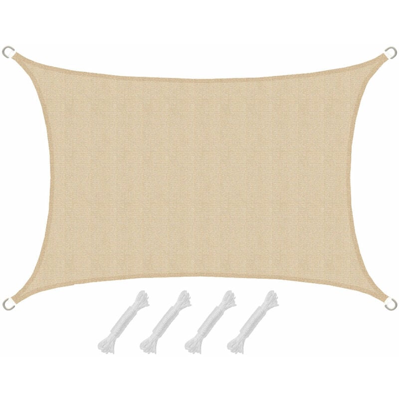 Rectangular Shade Sail Thar s 3x2m cream hdpe - beige