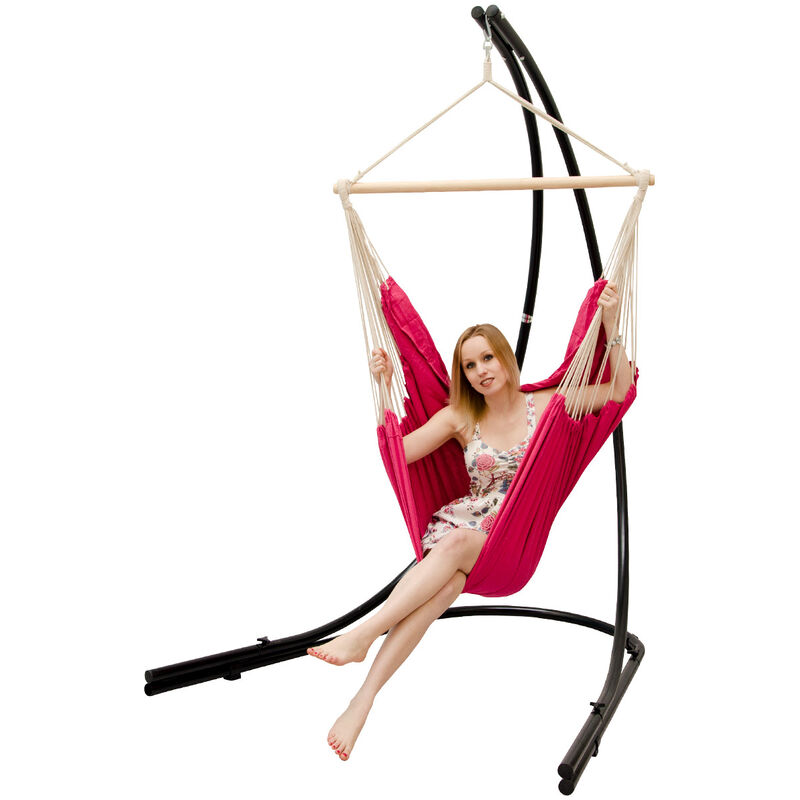 

Soporte Silla Colgante con XXL Sillón 360° Hamaca Asiento Columpio Rosa Fucsia