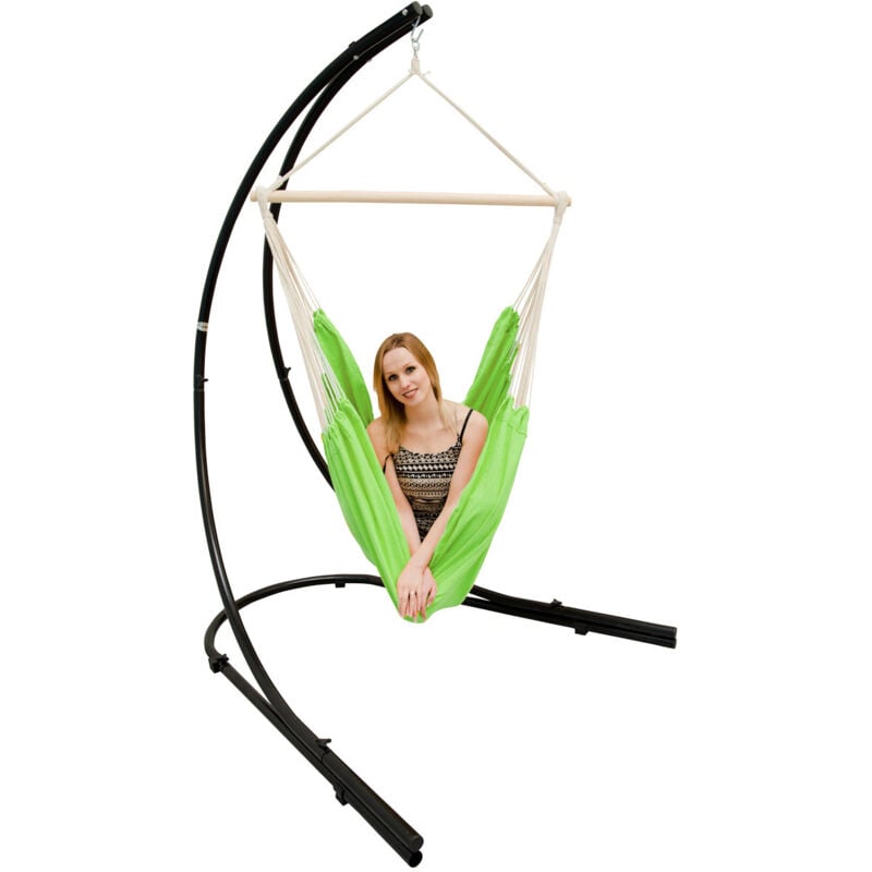 

Amanka - Soporte Silla Colgante con XXL Sillón 360° Hamaca Asiento Columpio Verde Lima