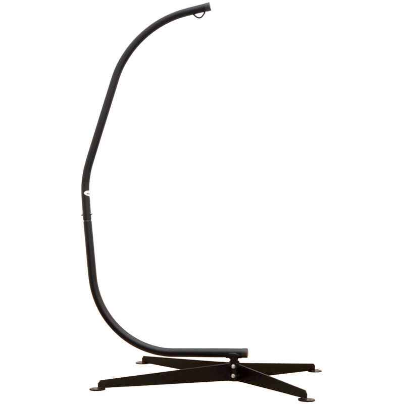 AMANKA Support pour fauteuil suspendu 205cm Soutien en acier pour accrocher balancelle et chaises suspendues poids max 150kg métal noir