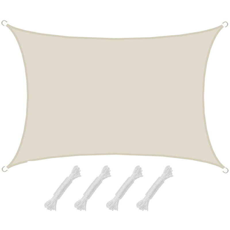 Amanka - UPF50+ Voile d'ombrage uv - 3x4 m Polyester Rectangle Protection Solaire