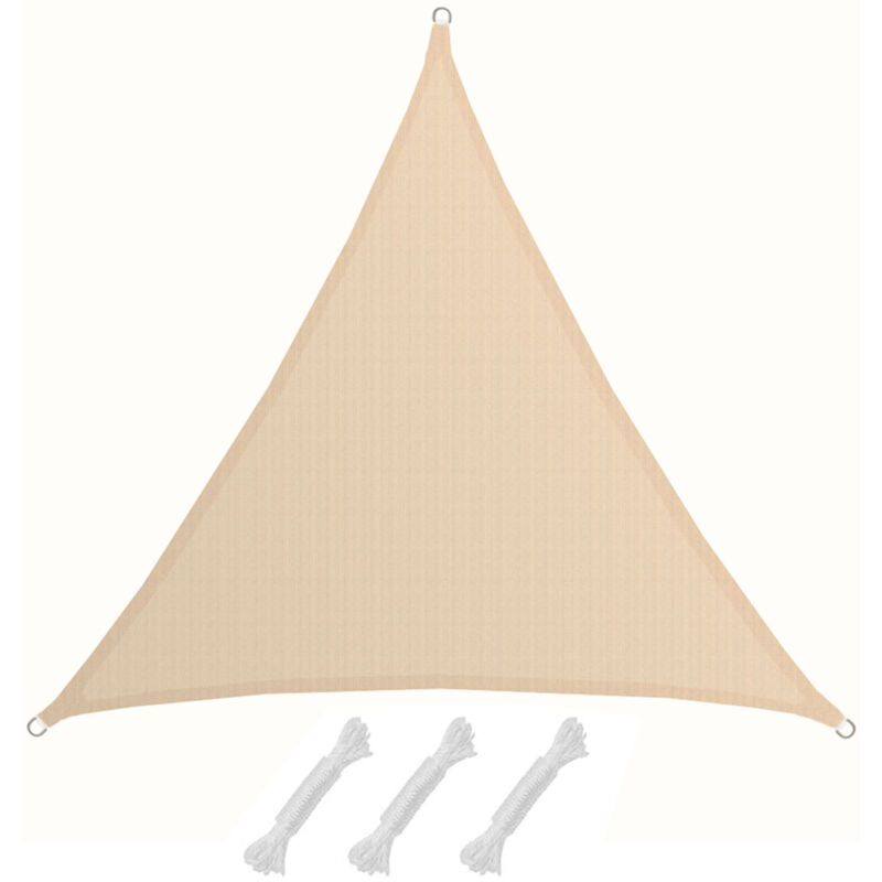 Greenbay Dreieck-Sonnensegel 2x2x2m – UV-Schutz Für Garten, Balkon & Terrasse In Creme – Atmungsaktiv & Wasserfest