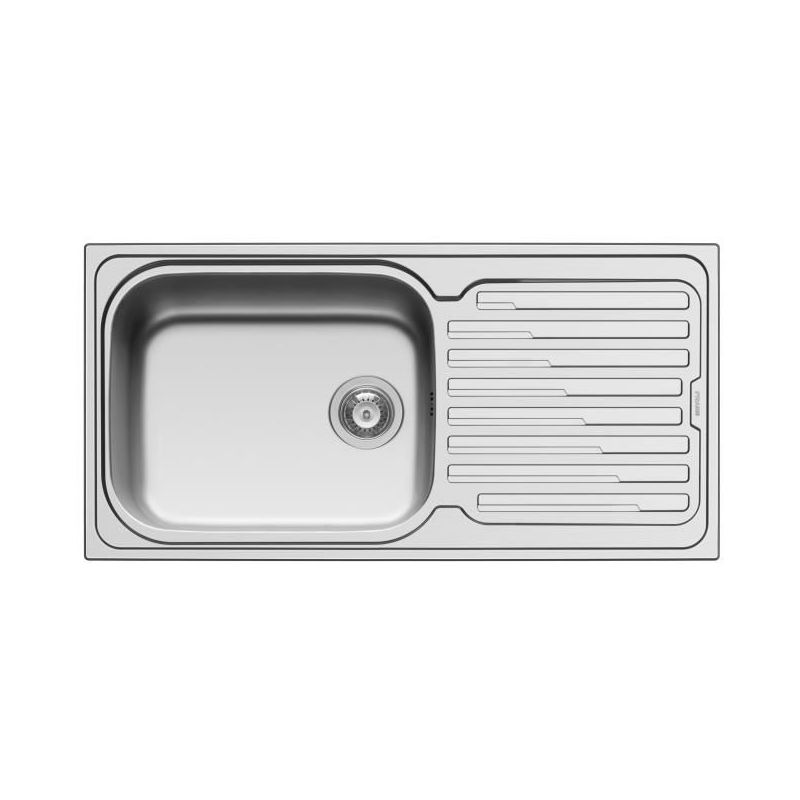 Nord Inox Evier De Cuisine Amaplus A Encastrer 1 Grand Bac + 1 Égouttoir Nid D'Abeille - Inox - 50 X 40 X 20 Cm