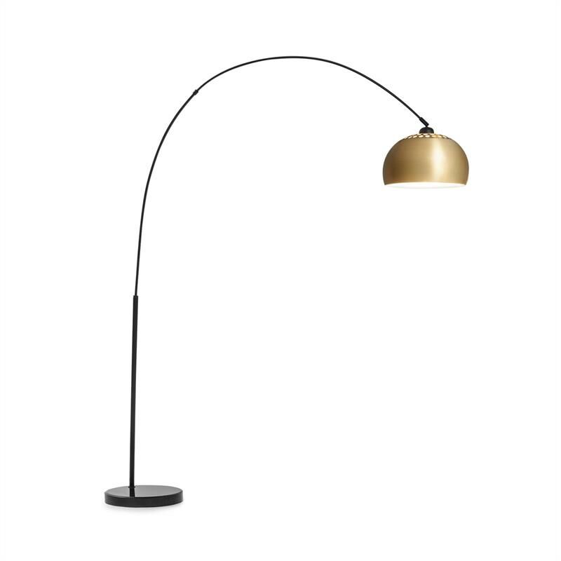 

Amara Lámpara de arco Pantalla dorada Base de mármol E27 Cable de 2 m Dorada