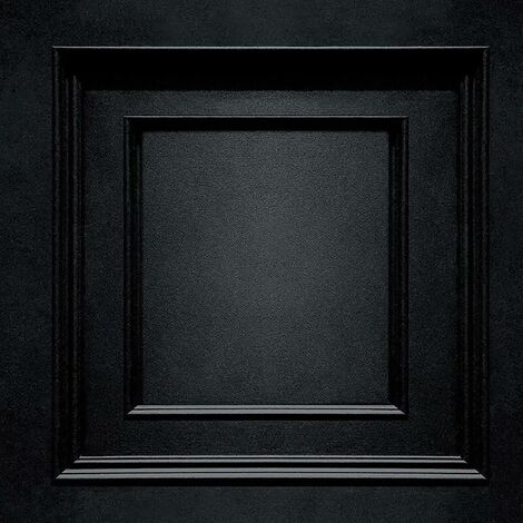 Amara Wood Panel Effect Wallpaper Belgravia Textured Vinyl Black Metallic