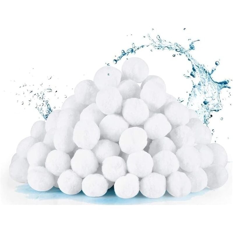 1400g Boules Filtrantes pour Piscine Balle Filtrante Pour Piscine extérieur Filtre à Fibres pour Piscine Filtre à Sable Filtrage