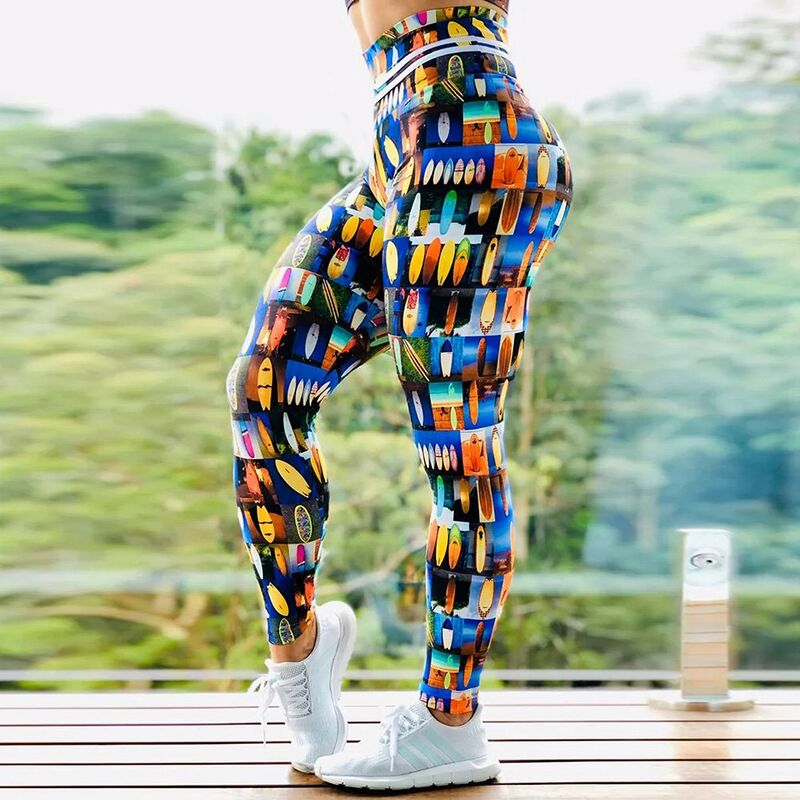 

Amazon cross-border leggings de cadera de cintura alta deportes femeninos pantalones de fitness de secado rapido medias stock pantalones de yoga