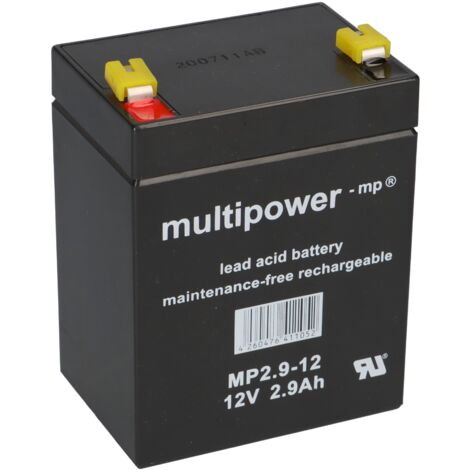 Amazon Multipower Blei-Akku MP2,9-12 Pb 12V  2,9Ah