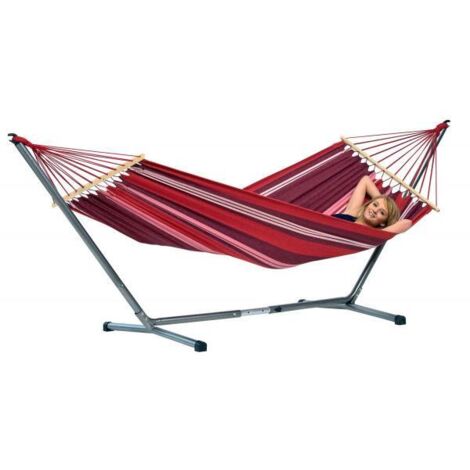 Amazonas Hammock AZ-4220000 Summer Set Fuego con Amaca Samba Fuego, Rosso, 330x105x110 cm