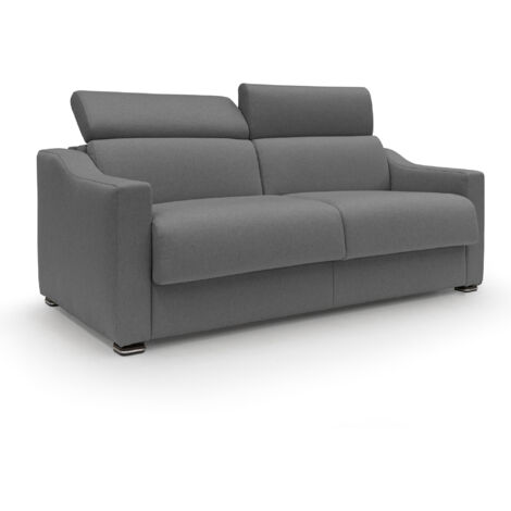 Amber Schlafsofa mit 18 cm hoher Matratze Stoff T05 171 cm (mat. 120x197) anthrazit