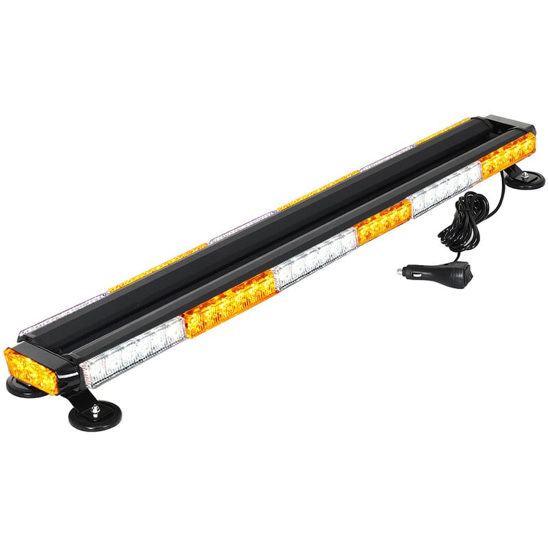 Drillpro - Amber&White 78 led Recovery Light Bar 910mm 10-30V dc Flashing Beacon Truck Light lbtn