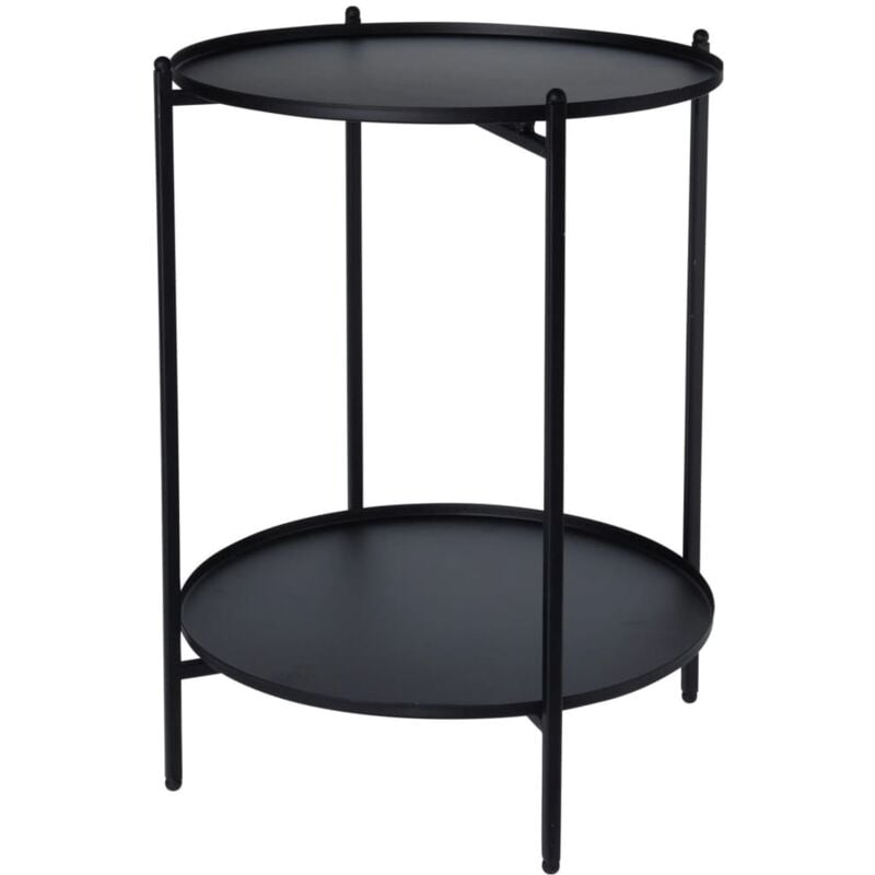 

Ambiance Mesa auxiliar de metal negra 50,5 cm - Negro