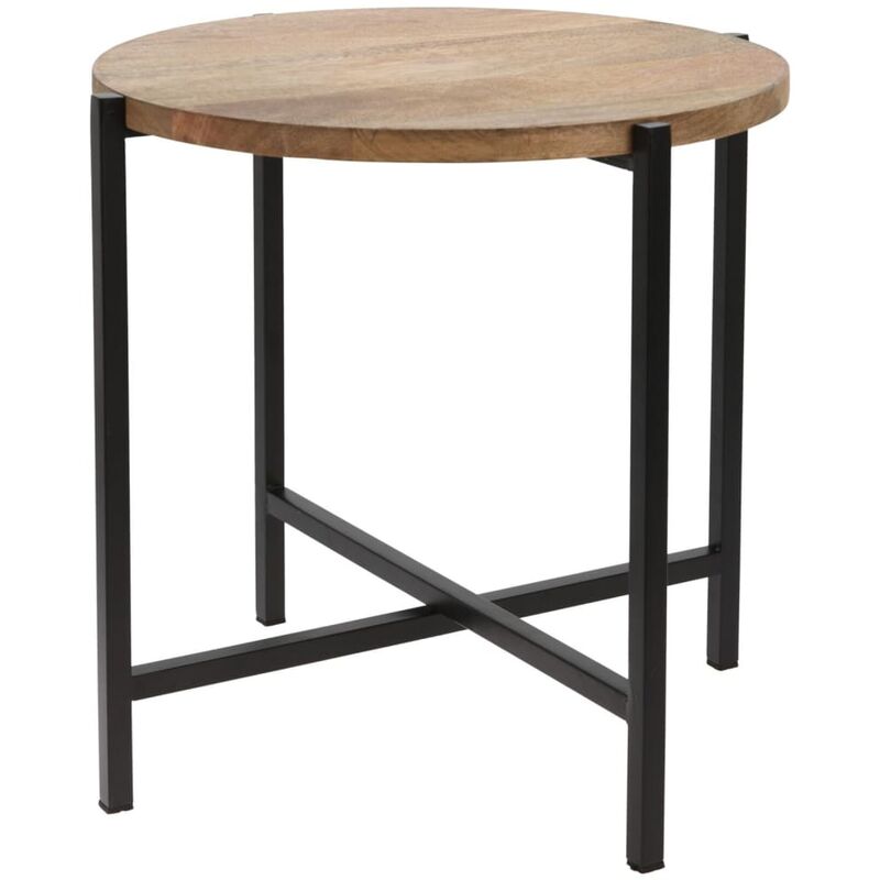 

Mesa auxiliar redonda de madera y metal 42 cm - Negro - Ambiance