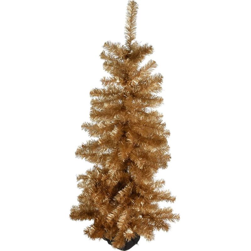 

Árbol de Navidad de mesa galvanizado dorado 120 cm - Ambiance