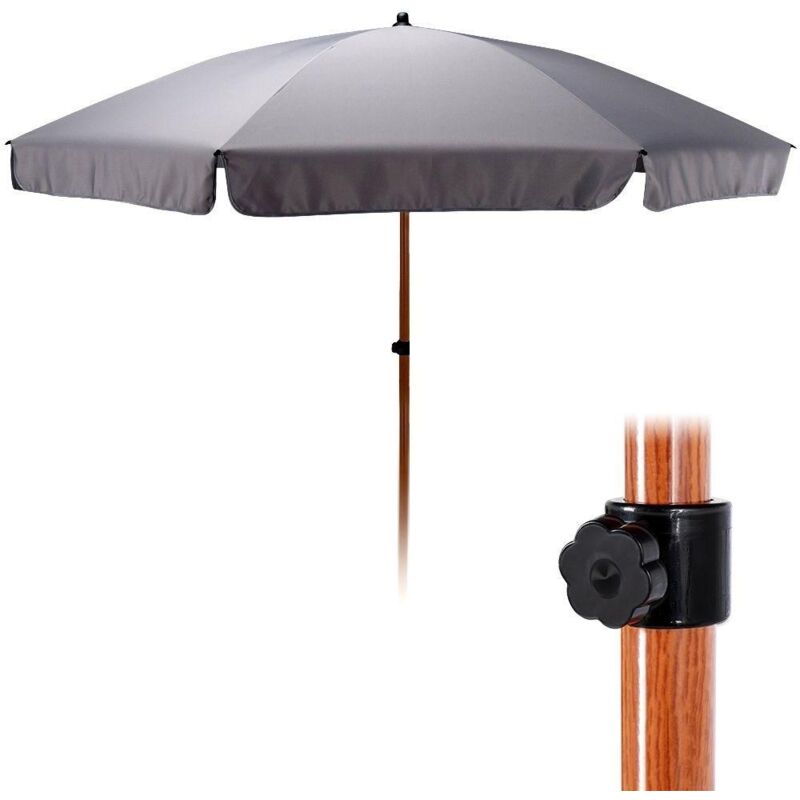 Ambiance Sonnenschirm Progarden Grau 220 Cm Durchmesser