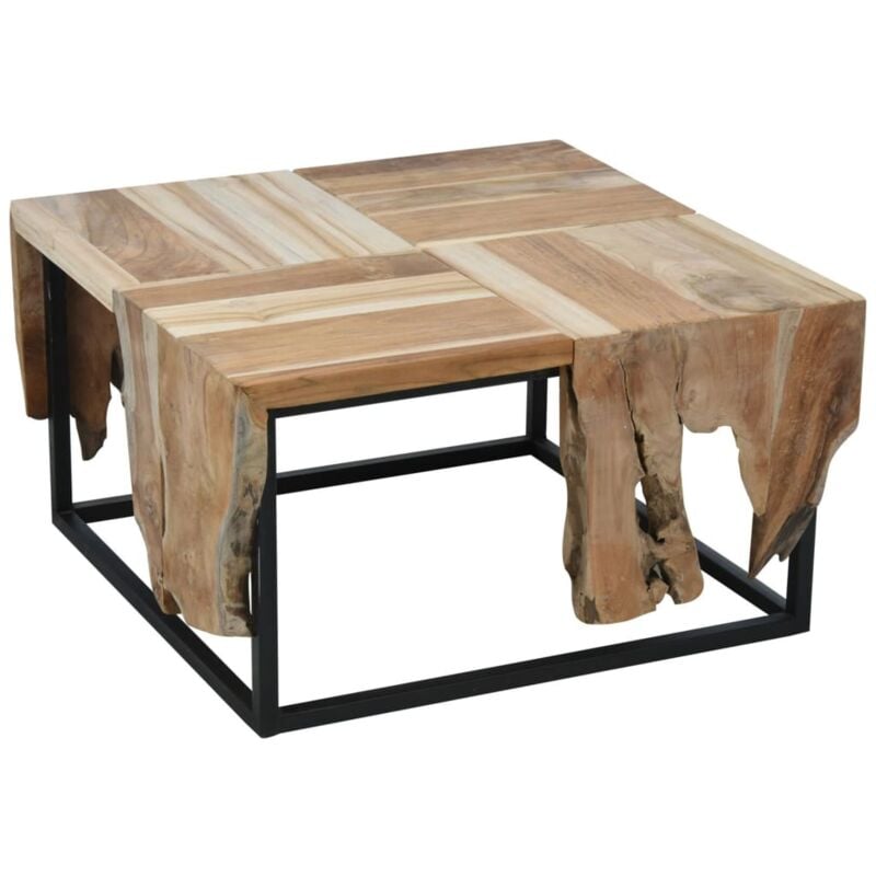Table d'appoint Teck 65x65x35 cm Ambiance