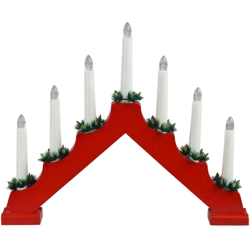 

Ambiance Velas de Navidad en puente con 7 LEDs rojo - Rojo