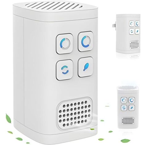 Ambientador de aire, ambientador de ozono, minipurificador de aire mejorado, pequeño, sin necesidad de reemplazar el filtro desodorante, eliminación de polvo, automático
