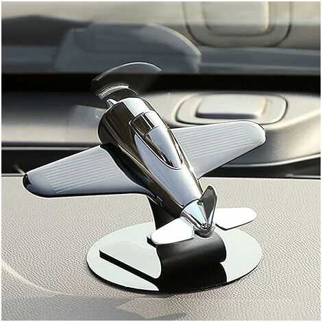Ambientador de aire con rotación automática de energía solar para el espacio eterno, decoración interior de coche, aromaterapia, fragancia, avión, adornos silenciosos, accesorios (negro)