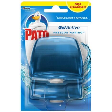 Ambientador de inodoro Pato Gel Activo Marino 2 Unidades Desinfectante