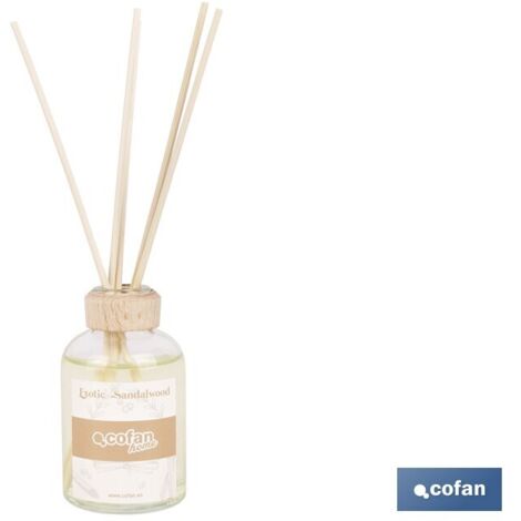 Ambientador de varillas sándalo exótico 50 ml con fragancia relajante y duradera