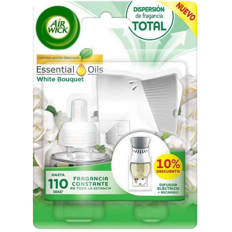 

Ambientador Eléctrico y Recambio Essential Oils Air Wick White Bouquet (19 ml)