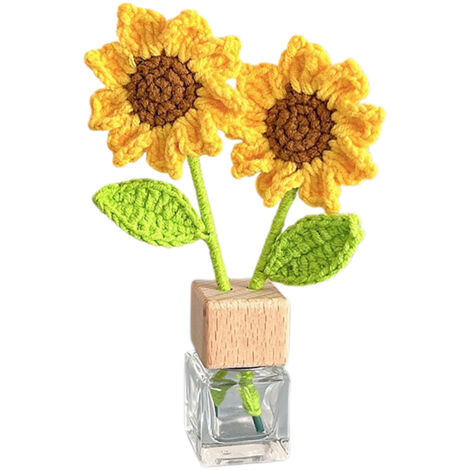【Ambientador】Decoración creativa y artesanal de girasoles y tulipanes con embalaje reforzado: regalo ideal para el coche y el dormitorio.