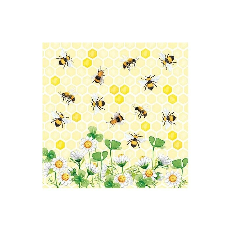 Europe - Serviette de table 33cm joie des abeilles (lot de 20) - Ambiente