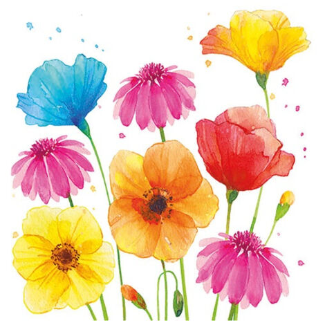 AMBIENTE - SERV. DE TABLE 33CM (20) FLEURS D'ETE  FSC Mix