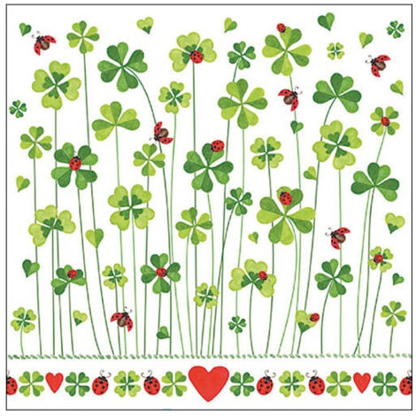 AMBIENTE - SERV. DE TABLE 33CM (20) TREFLE BONNE CHANCE FSC Mix