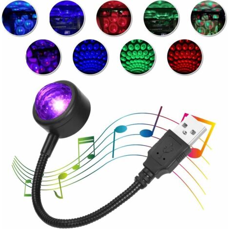 Ambientebeleuchtung für den Fahrzeuginnenraum, automatische LED-USB-Dachbeleuchtung mit intelligenter Sprachsteuerung und 4 Farben, Plug-and-Play-Innenraumbeleuchtung für Decke/Auto/Schlafzimmer