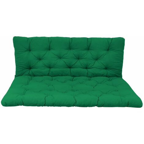 Ambientehome Gamma Cuscino con Schienale, Verde, Cuscino 120 x 80, Cuscino per Schienale 120 x 60 cm, Indoor & Outdoor