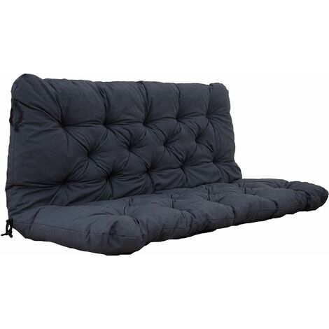 Ambientehome Made in Europe Cuscino per mobili da Giardino, Grigio Scuro