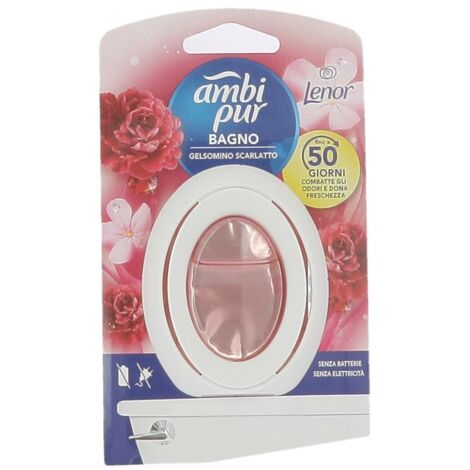 AMBIPUR DEO AMBIENTE BAGNO FRAGRANZA GELSOMINO SCARLATTO SENZA BATTERIE