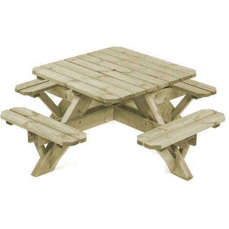 Ambleside Octagonal Picnic Table SPT - FSC Mix Credit