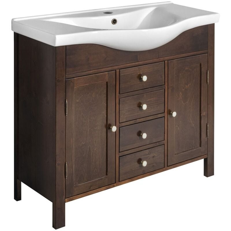 Sapho - ambra Vanity Unité 96x82x34,5cm, épicéa tacheté