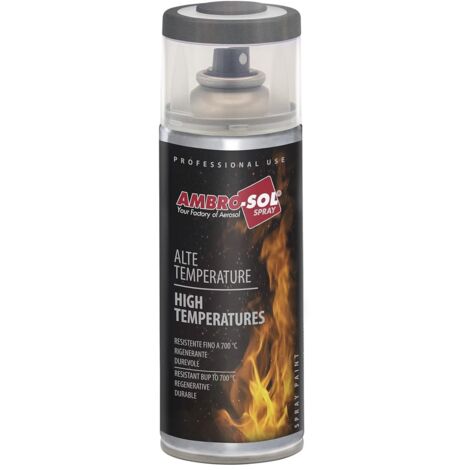 AMBRO-SOL PINTURA ALTA TEMPERATURA 700º GRIS (SPRAY 400 ML.