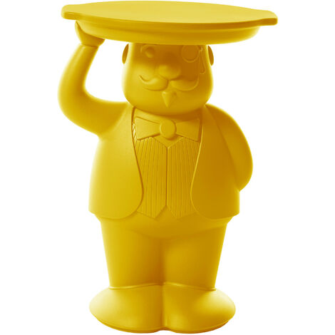 Ambrogio  Giallo zafferano originale Slide tavolino salotto sala da pranzo soggiorno design moderno colorato polietilene