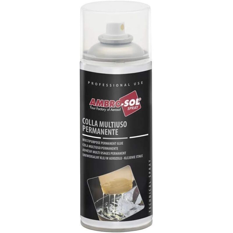 Colla Multiuso Permanente Gomma Metallo Legno Tessuti 400 Ml Ambro sol