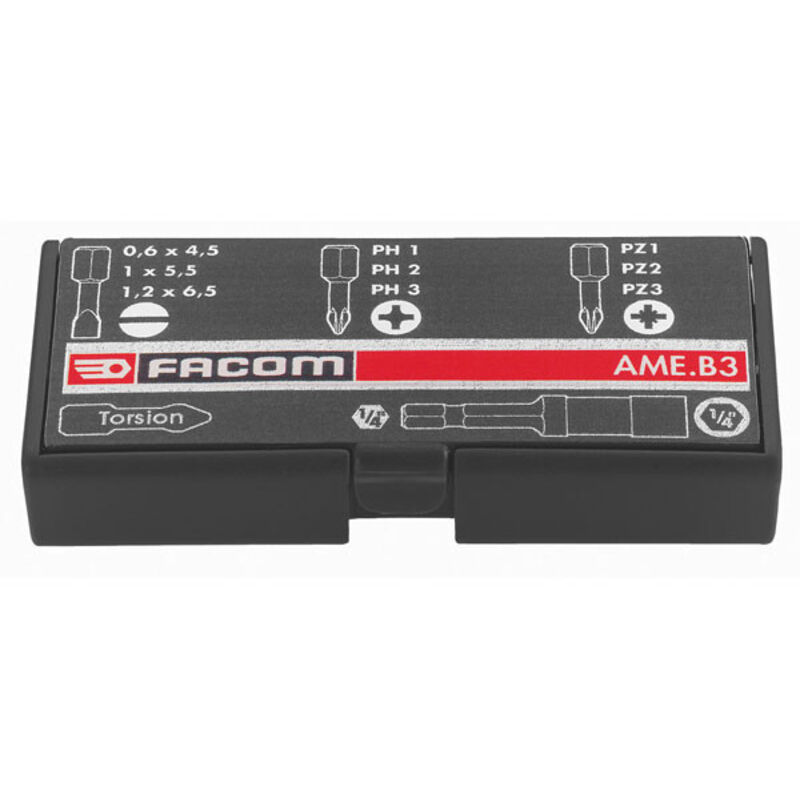 AME.B Jeux de 9 embouts de vissage High Perf' + porte embouts Facom AME.B3