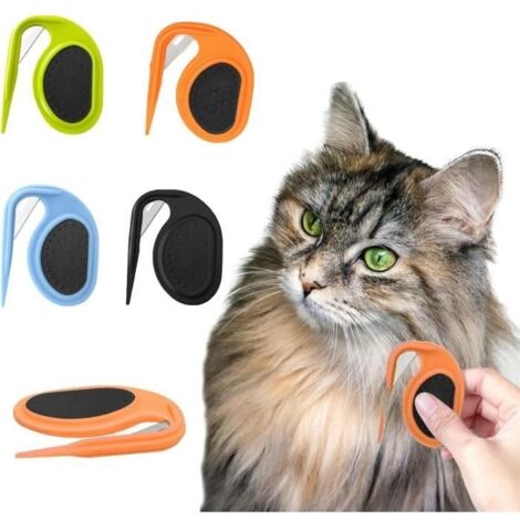 Amebleak Knotting Comb for Cats, 4 PCS Coupe Noeud Chat Poil Long, Peigne à Nouer pour Animaux De Compagnie, Couteau A Noeud