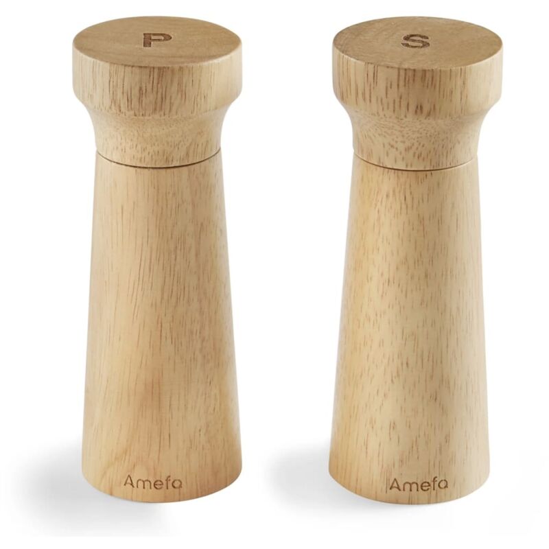 Amefa Set Aus 2 Holzsalz- Und Pfeffermühlen
