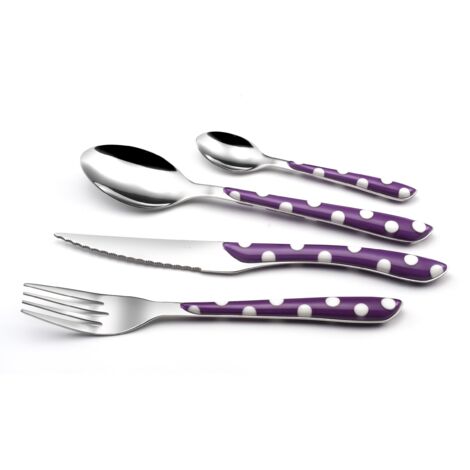 Amefa 2234VIMBA1D20 ECLAT - Set di posate da 32 pezzi, confezione da 8 persone, colore: Viola
