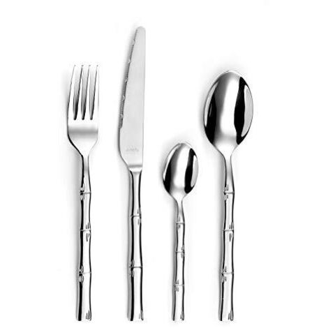 Amefa 413100AF20C40 - Set di 24 posate per 6 persone, in acciaio inossidabile, 13,7 x 7 x 26 cm