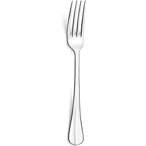 Amefa Baguette Set di 12 forchette da tavola, Acciaio Inox 18/0, Spessore 2,5 mm, 205 mm di Lunghezza, Inossidabile, Nero